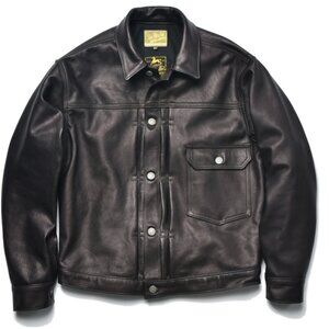 The Real McCoy's MJ23013 Type I Leather Jacket Black